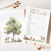 Woodland Animals Baby Word Scramble Game Kaart