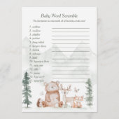 Woodland Animals Baby Word Scramble Game Kaart (Voorkant)
