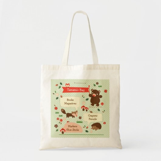 Woodland Animals Bag Tote Bag (Voorkant)