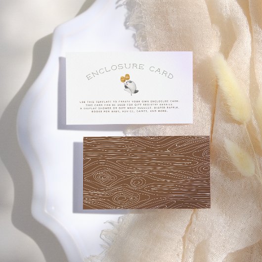 Woodland Animals Band Parade Baby shower Informatiekaartje