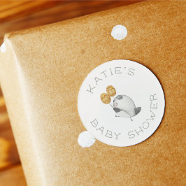 Woodland Animals Band Parade Cute Baby shower Ronde Sticker