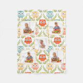 Woodland Animals bezit aangepaste Kinder foto's Bl Fleece Deken (Voorkant)