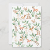 Woodland Animals BINGO Baby shower Game Kaart (Achterkant)