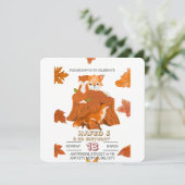 Woodland Animals Birthday Invitation: Fall Forest Save The Date (Staand voorkant)