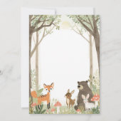 Woodland Animals Birthday Invitation - Forest Kaart (Achterkant)
