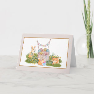 Woodland Animals Birthday Kaart