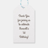 Woodland Animals Birthday Party Cadeaulabel (Achterkant)