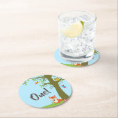 Woodland Animals Birthday Party Ronde Kartonnen Onderzetter (Insitu)