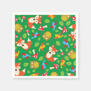 Woodland Animals Birthday Party Servet