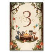"Woodland Animals Birthday Rustic Forest" Kaart (Achterkant)
