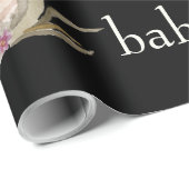 Woodland Animals Black Oh Baby Wrapping Paper Cadeaupapier (Rol Hoek)