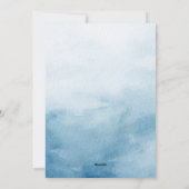 Woodland Animals Blue Christmas Flat Holiday Kaart (Achterkant)