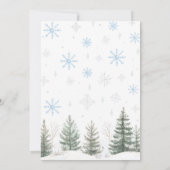 Woodland Animals Blue Truck Winter Baby Shower Kaart (Achterkant)