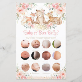 Woodland Animals Blush Floral Baby of Beer Belly