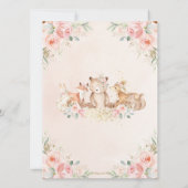 Woodland Animals Blush Floral Baby Word Scramble Kaart (Achterkant)