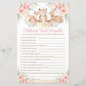 Woodland Animals Blush Floral Children's Book Game (Voorkant)