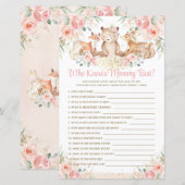 Woodland Animals Blush Floral die mama het beste k (Voorkant / Achterkant)