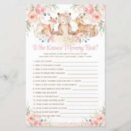 Woodland Animals Blush Floral die mama het beste k