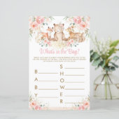 Woodland Animals Blush Floral wat er in de tas zit (Staand voorkant)