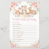 Woodland Animals Blush Floral Wishes for Baby Game (Voorkant)