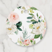 Woodland Animals & Blush Pink Flowers Baby shower Bedankjes Labels (Achterkant)