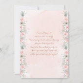 Woodland Animals blush roze douche door mail meisj Kaart (Achterkant)