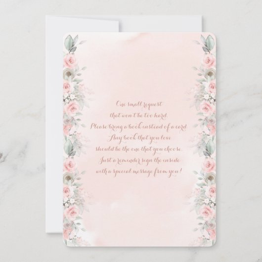 Woodland Animals blush roze douche door mail meisj Kaart (Achterkant)