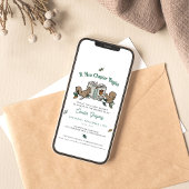 Woodland Animals Boek Theme Baby shower Kaart