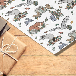 Woodland Animals Boek Theme Herfst Tissuepapier