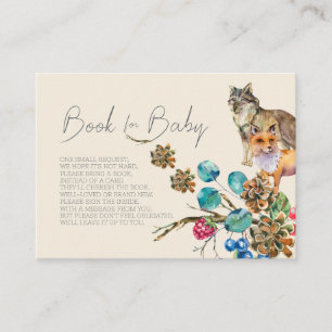 Woodland Animals Boek voor Kaart Baby Fem Plaatskaartje