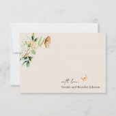 Woodland Animals Boho Baby shower bedankkaart (Achterkant)