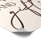 Woodland Animals Boho Baby shower Boeken Geschenke Poster (Hoek)