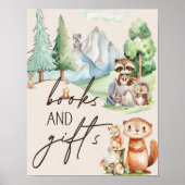 Woodland Animals Boho Baby shower Boeken Geschenke Poster (Voorkant)