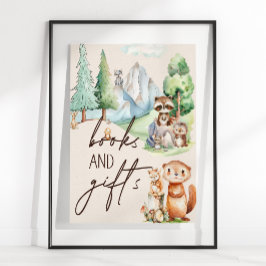 Woodland Animals Boho Baby shower Boeken Geschenke Poster