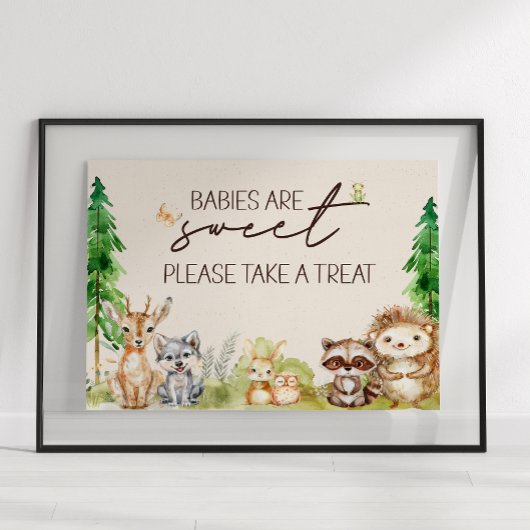 Woodland Animals Boho Baby shower gunstteken Poster