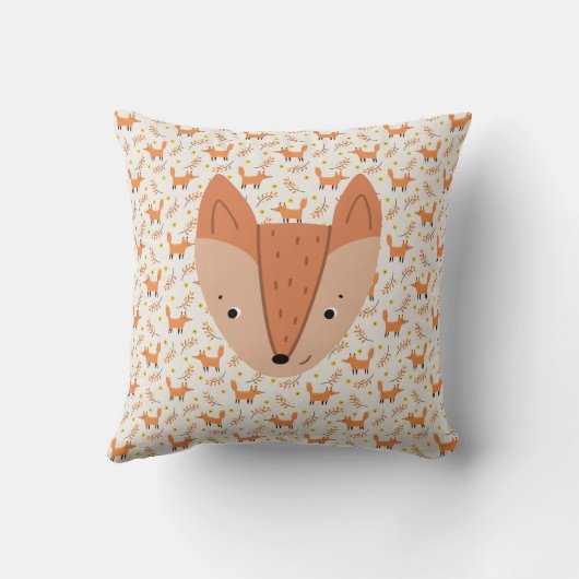 Woodland Animals Boho Design Fox Kussen (Achterkant)