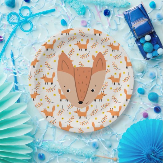 Woodland Animals Boho Design Fox Papieren Bordje (Feest)