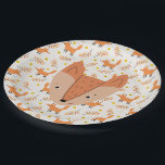 Woodland Animals Boho Design Fox Papieren Bordje<br><div class="desc">Schattige bosbouwhuisdieren die een verjaardag ontwerpen,  baby shower papier bord. Ideaal voor jongens of meisjes.</div>
