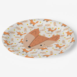 Woodland Animals Boho Design Fox Papieren Bordje