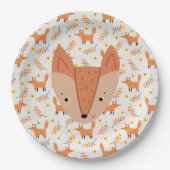 Woodland Animals Boho Design Fox Papieren Bordje (Voorkant)