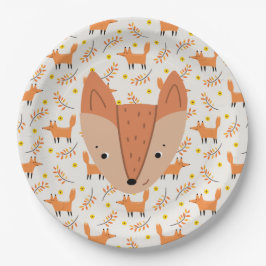 Woodland Animals Boho Design Fox Papieren Bordje