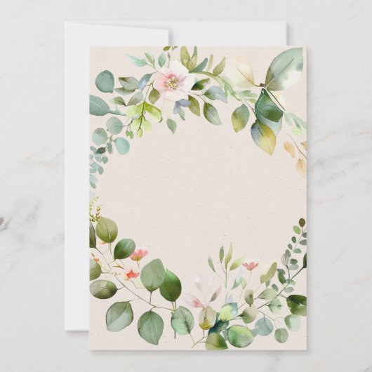 Woodland Animals Boho per post Baby shower Kaart (Achterkant)