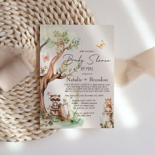 Woodland Animals Boho per post Baby shower Kaart