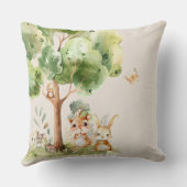 Woodland Animals Boho Rustic Baby Kussen (Achterkant)