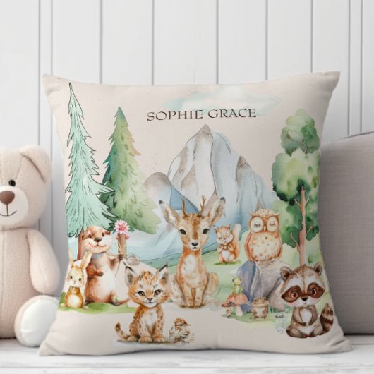 Woodland Animals Boho Rustic Baby Kussen