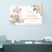 Woodland Animals Boho Tribal Welkomstachtergrond Spandoek (Beurs)