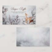 Woodland Animals Boy Baby shower Diaper Informatiekaartje (Voorkant / Achterkant)