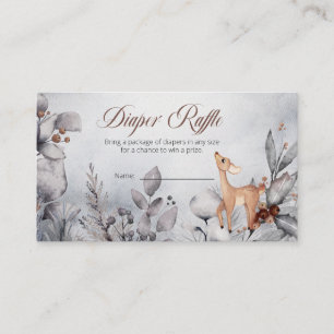 Woodland Animals Boy Baby shower Diaper  Informatiekaartje