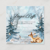 Woodland Animals Boy Baby shower Diaper Informatiekaartje (Voorkant)