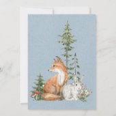 Woodland Animals Boy Baby shower Kaart (Achterkant)